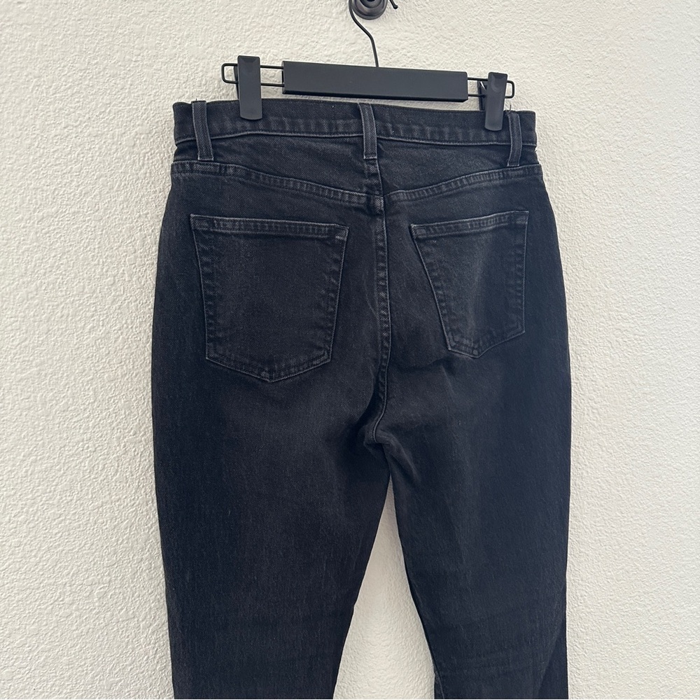 Reformation Jeans Skinny Pants Women 29 Black‎ High Rise Distressed Button Fly - Picture 6 of 10